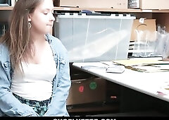 Curvy Chick Brooke Bliss Caught Shoplifting And Taken For Interrogation