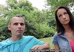 HUNT4K. beauty cheats on her beau for some cash in the