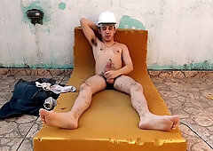 Co-employee Draining Off and cum-shot a bunch spunk