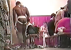 in a College Team's Locker Room and Showers