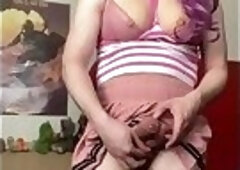 Slap the cum out of it girl