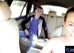 CZECH XXX - Sloppy Fellatio to Balls Unfathomable Banging in Taxi