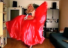 Fluttering fun with my satin nightdress.