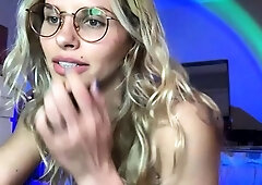 Horny Blonde In Solo Masturbation