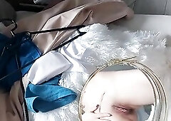 Mirror play, lick my snatch