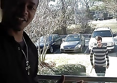 Black hunk breeds this gay slut's rear end