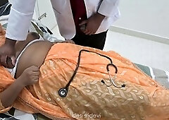 Indian doctor examines village aunty's big natural titties