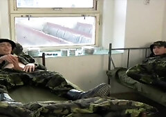 Gorgeous Army Boys Share Cum