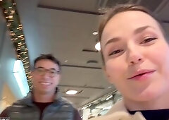 Fitting Room Sex - European Chick Drilled at The Mall - Maya Mack