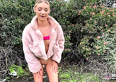 Daisy Lavoy hikes into passion with a leather-clad stranger in the woods