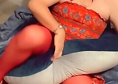 Pantyluvn sissy cums big in sundress and stockings