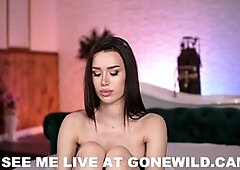 Brunette Teases in Lingerie