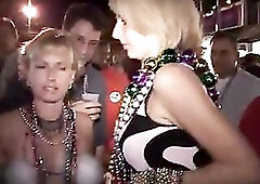 Old dudes admire stripped cunt in streets