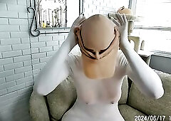 Reni Rona Pt4! Tucking away your girlfriend's rubber rod and unmasking her rubber face!