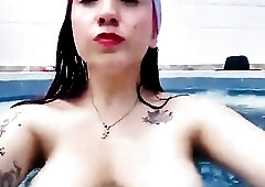 pov boobs underwater in slow motion