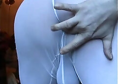 Gay Caressing Dick Through The Panties