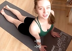 Yoga, cow girl, dirty talk