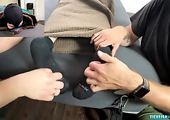 Petting And Adoring Jays Feet As Payment For His Ride