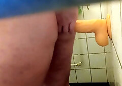 Male Extra Thick Dildo - First Time Opening And Using This Monster Realistic Cock