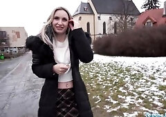 Public Agent Married golden-haired honey has sex with a stranger with a biggest chubby jock