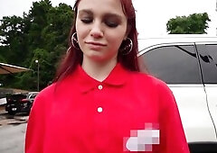 Fast Food Teen Cutie With Braces Joins Pair For A Sexy Three-Some ????????❤️