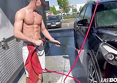 Teen 18+ Hunk Tommy Gold Underwear And Muscles Oiling