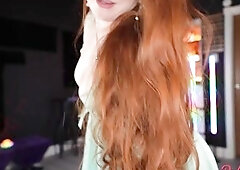 POLE VIXENS - Thick Redhead PAWG Yaya Teases That Red Shaggy Cunt In advance of Bouncing On Pierce's Unbending Schlong To Perfection