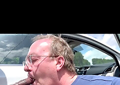 Brad Chaplin deepthroats jizz-shotgun
