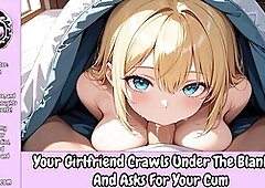 Waking up to sex, amateur slow blowjob