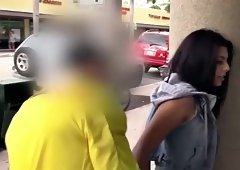 Amateur Latina thief Maya Morena fucks a big cock