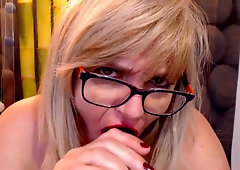 Milf gagging on a dildo - SuperTrip Video