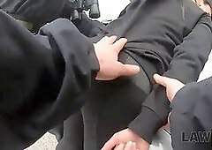 Law4k. female was going to steal car but was caught and fucked by security officer
