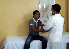 Twink patient cocksucked by his asian doctor