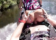 Hawt Latin chick Essie Gets Screwed on top of Jet-Ski by Brian O'Mally
