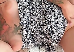 Ts Diana Deelight, feet toes nipple play self finger, double ended dildo