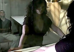 TS cop anal fucks bound prisoner