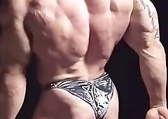 Martin Fitzwater Sexy Posing In Silver Posing Trunks