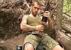 Logan McCree Outdoors Jack Off W/ Masturbator Device