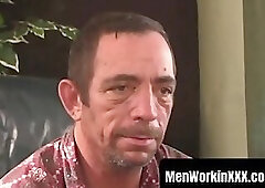 Raw dick sucking with an old mature blue collar working man