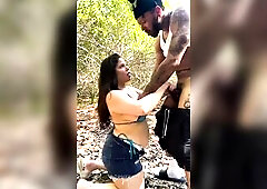 Sneaky Beach Hookup with THICK Lalin girl