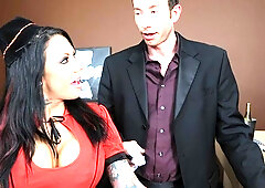 Silicone-boobed brunette Mason Moore rammed by huge wiener