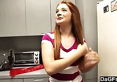 Amateur redhead Ava Sparxxx delivers perfect double trouble