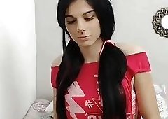 Horny shemale enjoys chatting with teen trannies on a webcam