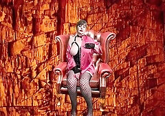 Mature Gilf wears strap-on, sucks cock, and is missionary fucked to a creampie