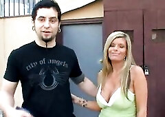 Glamorous breasty blond wife is corrupted and has sex in front of her spouse.