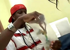 The Raunchy Ebony Bitch Drilled By A Big knob