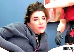 Unusual kitten is taken in ass hole assylum for uninhibited therapy