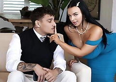 Big-bottomed brunette Payton Preslee nicely impaled in her lovely poses