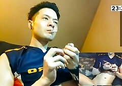 Gay webcam, gay jerking, smoke