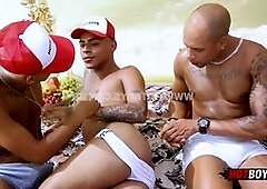 Unexperienced, three-way, long-cock